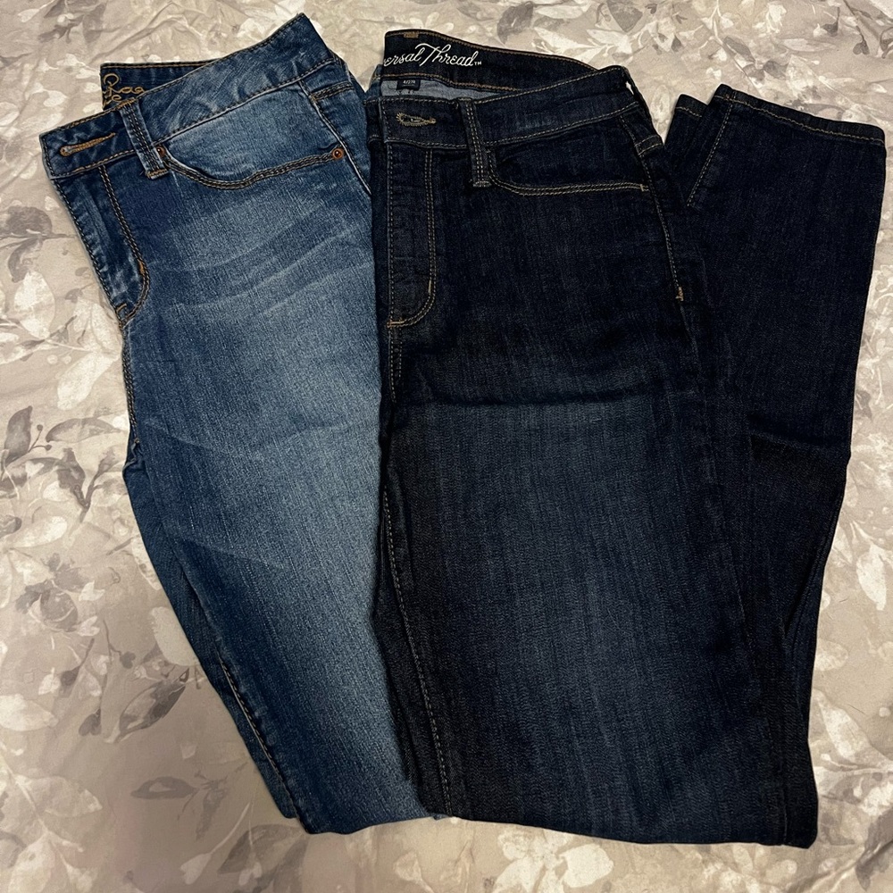 Two Pairs of Skinny Jeans- 27